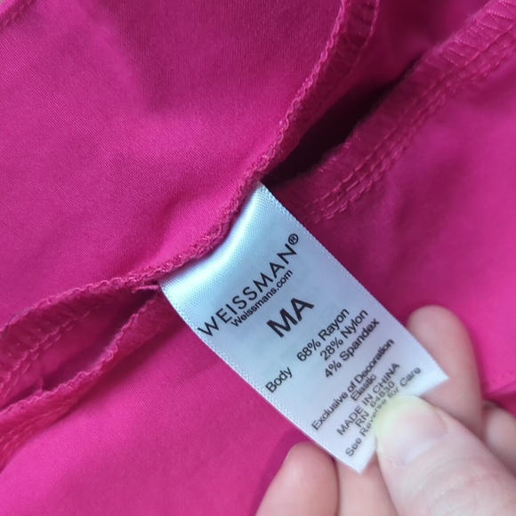 Weissman girls hot pink stretch suit blazer and matching pants size MA - Picture 8 of 8